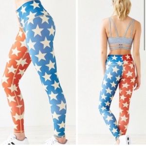 Teeki Red & Blue Star Leggings